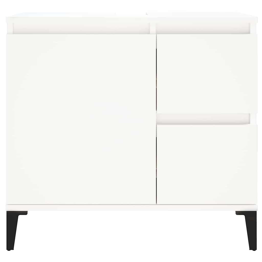 Bathroom Cabinet 65x33x60 cm Engineered Wood White