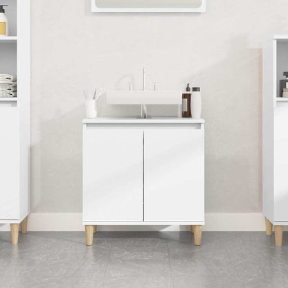 Sink Cabinet 58x33x60 cm Engineered Wood White