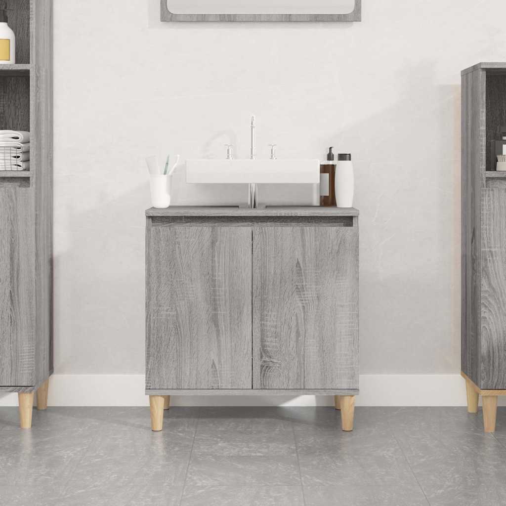 Sink Cabinet 58x33x60 cm Engineered Wood Grey sonoma