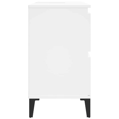 Sink Cabinet 80x33x60 cm Engineered Wood White