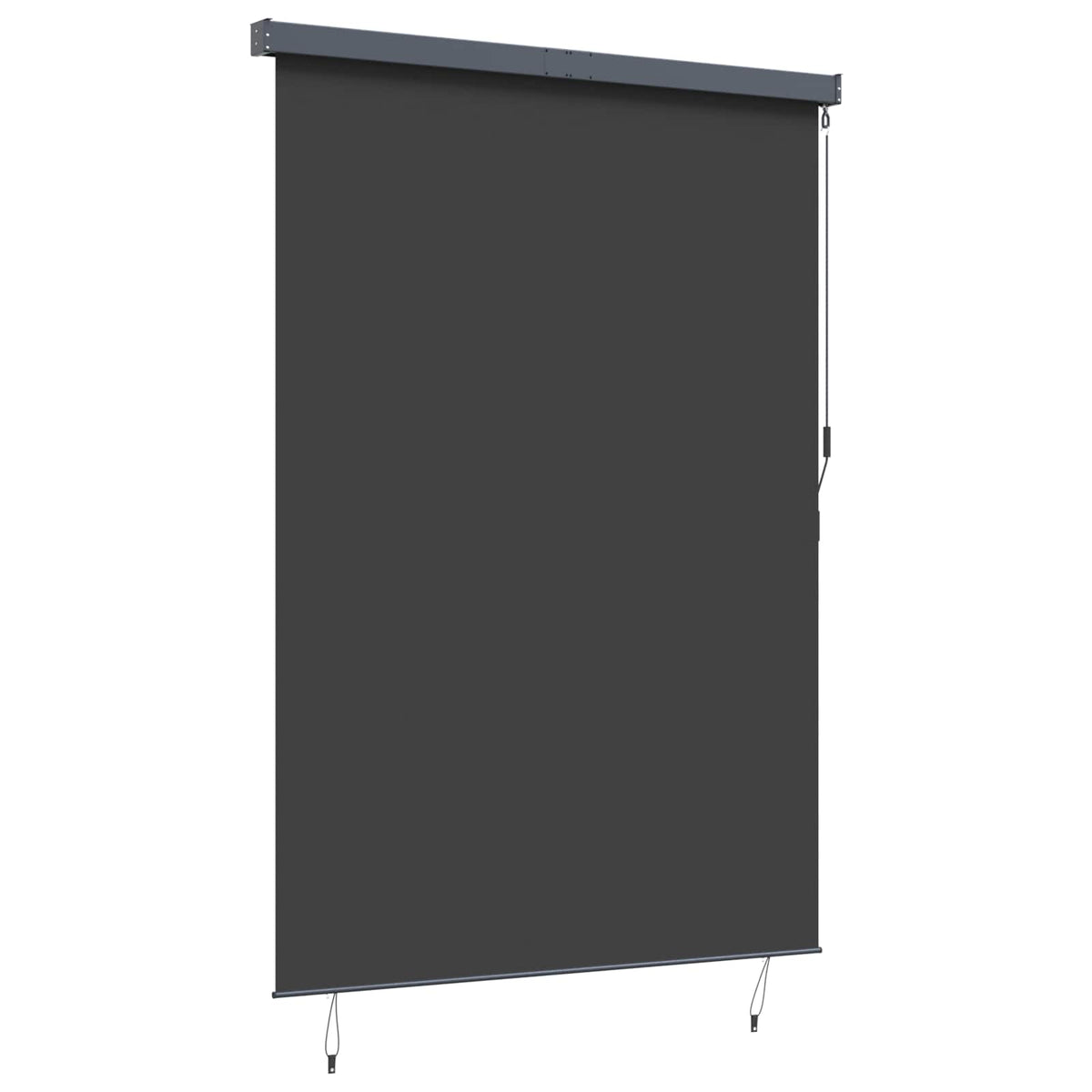 Roller Blind Fabric and Aluminum 180 x 250 cm Anthracite
