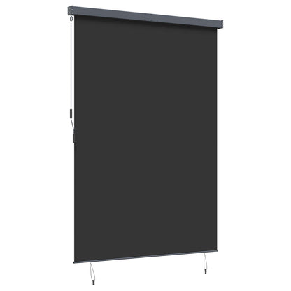 Roller Blind Fabric and Aluminum 180 x 250 cm Anthracite
