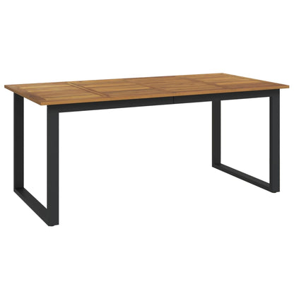 vidaXL Garden Table with U-shaped Legs 180x90x75 cm Solid Wood Acacia 2