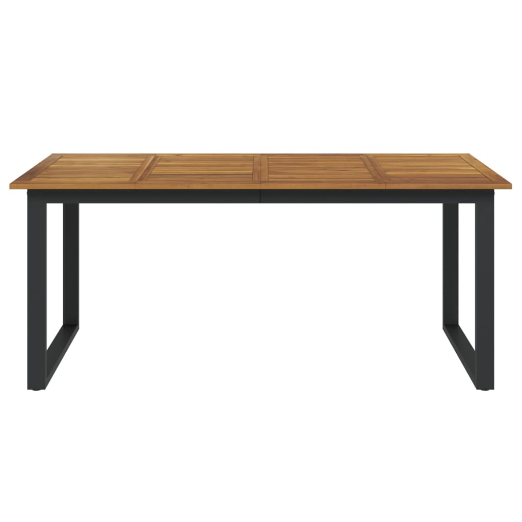 vidaXL Garden Table with U-shaped Legs 180x90x75 cm Solid Wood Acacia 3