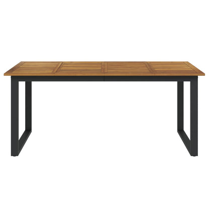 vidaXL Garden Table with U-shaped Legs 180x90x75 cm Solid Wood Acacia 3