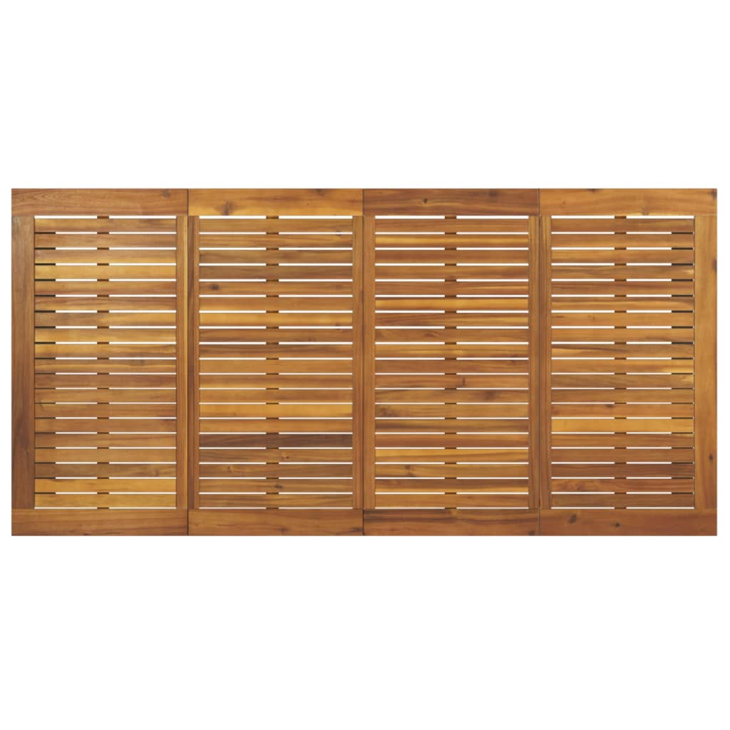 vidaXL Garden Table with U-shaped Legs 180x90x75 cm Solid Wood Acacia 5
