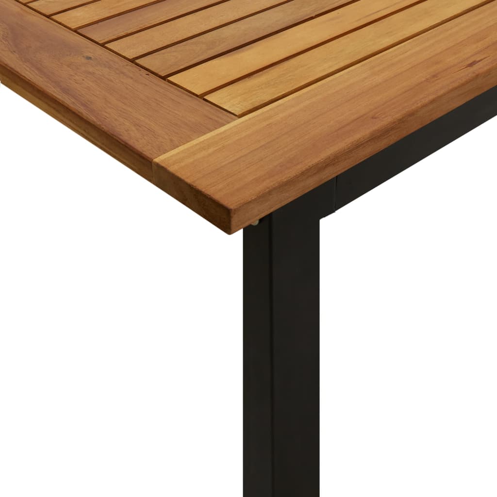 vidaXL Garden Table with U-shaped Legs 180x90x75 cm Solid Wood Acacia 6