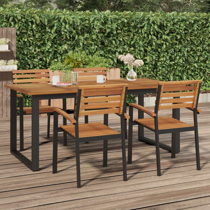 vidaXL Garden Table with U-shaped Legs 180x90x75 cm Solid Wood Acacia 1