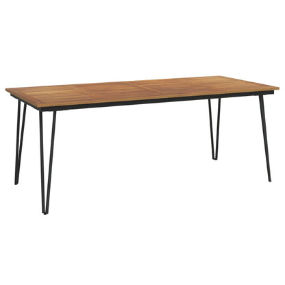 vidaXL Garden Table with Hairpin Legs 200x90x75 cm Solid Wood Acacia 2