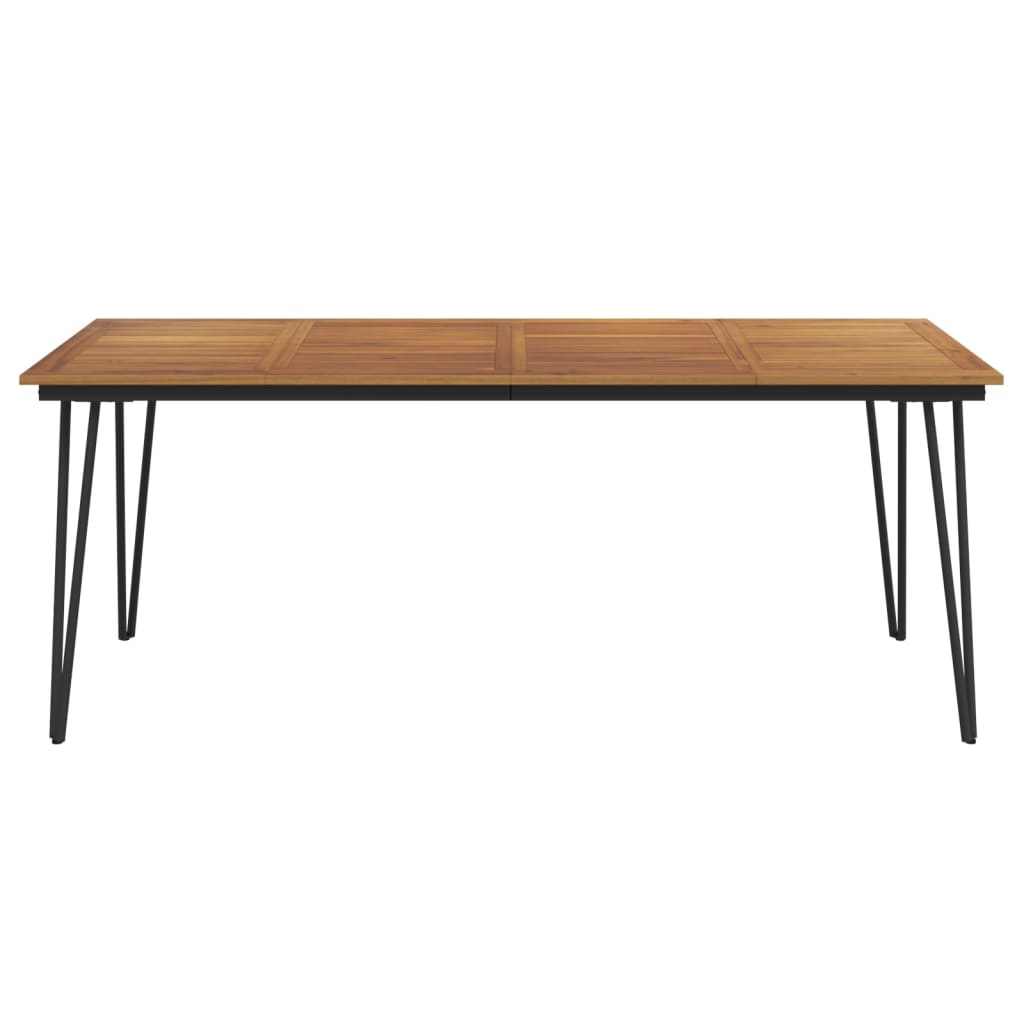 vidaXL Garden Table with Hairpin Legs 200x90x75 cm Solid Wood Acacia 3