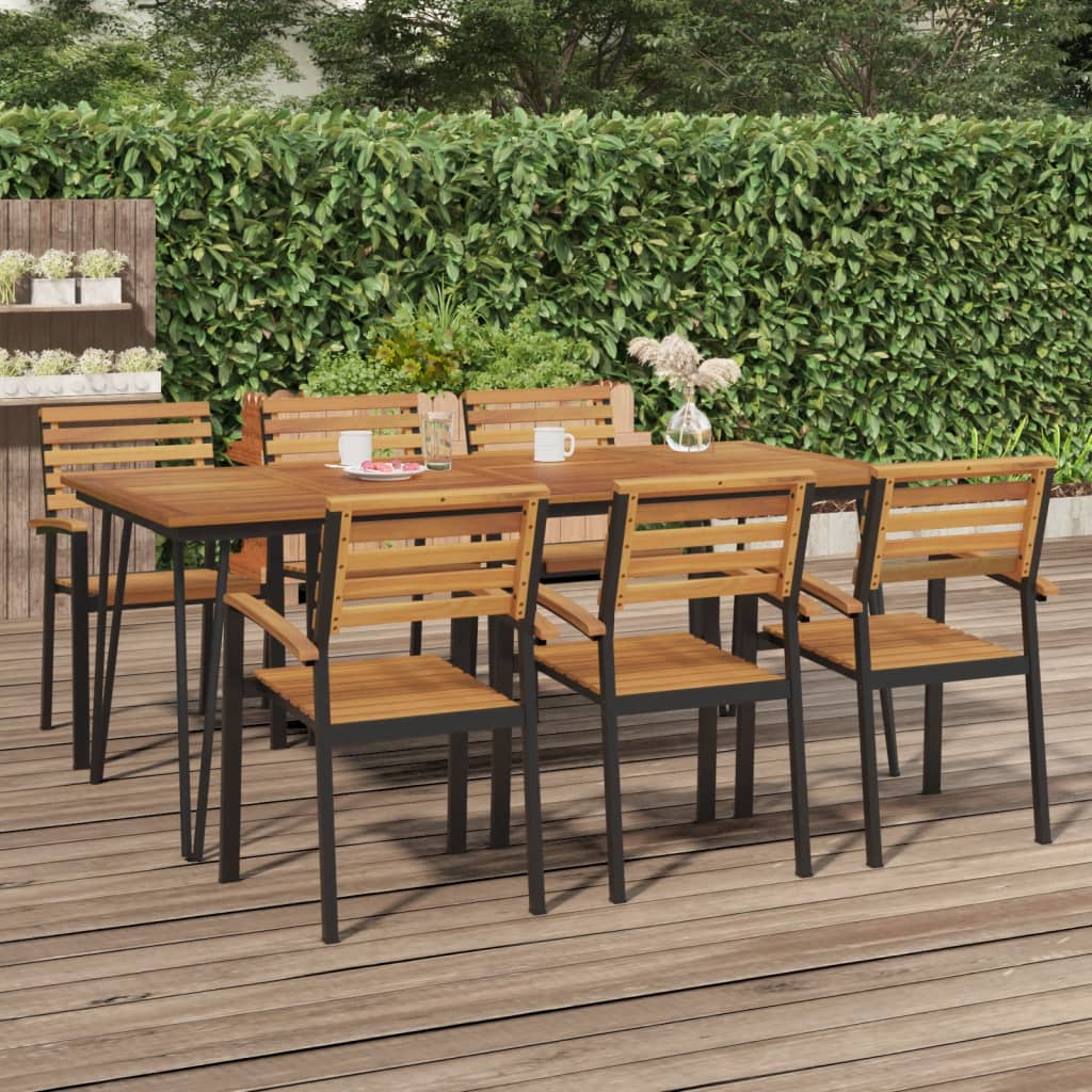 vidaXL Garden Table with Hairpin Legs 200x90x75 cm Solid Wood Acacia 1