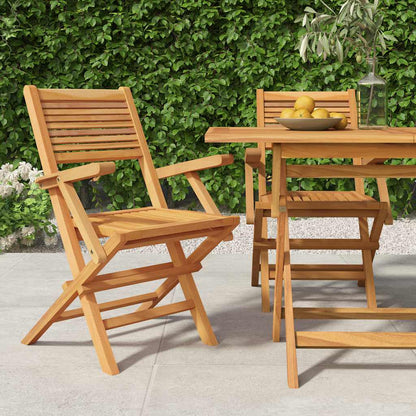vidaXL Folding Chairs 47x62x90 cm Solid Wood Teak
