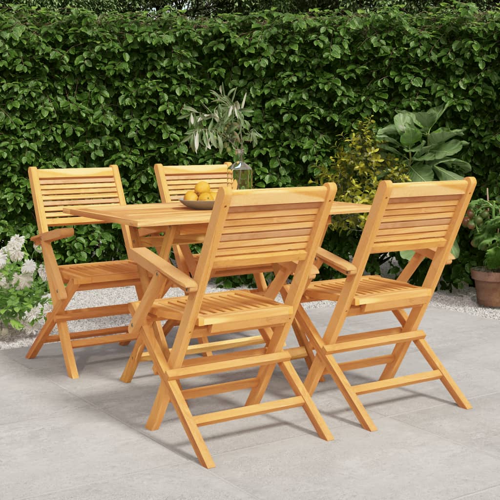 vidaXL 5 Piece Garden Dining Set Solid Wood Teak 1