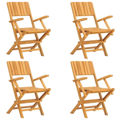 vidaXL 5 Piece Garden Dining Set Solid Wood Teak 3
