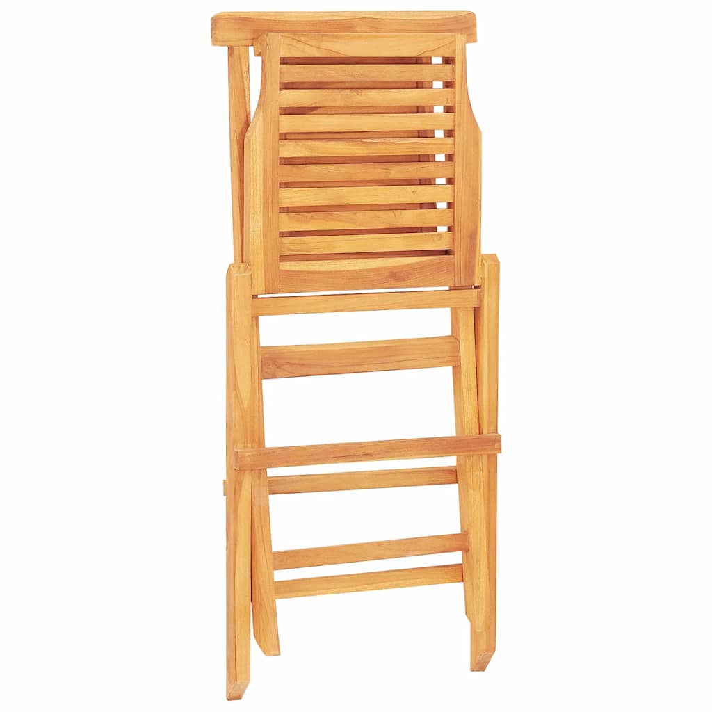 vidaXL Folding Chairs 4 pcs 47x63x90 cm Solid Wood Teak 2