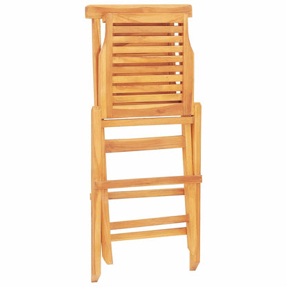 vidaXL Folding Chairs 4 pcs 47x63x90 cm Solid Wood Teak 2