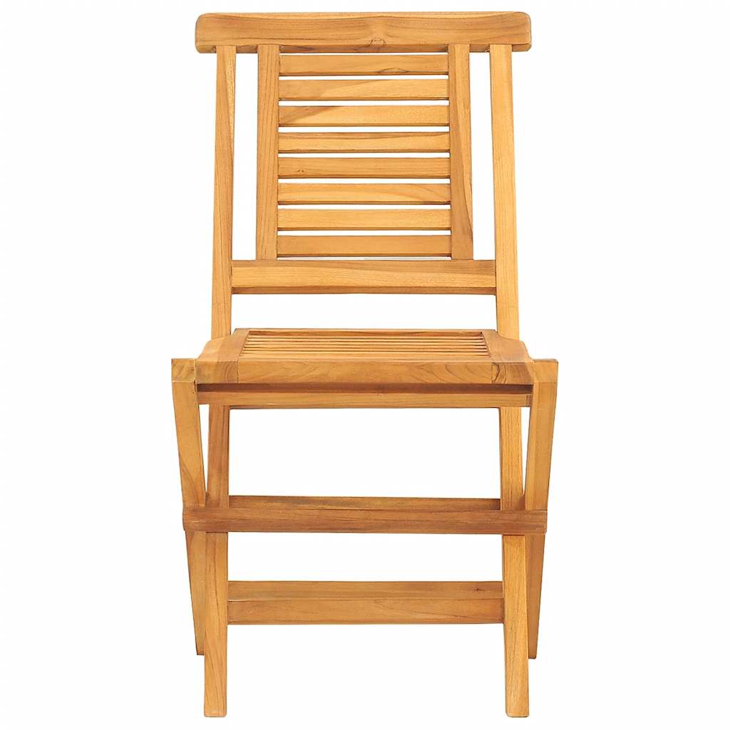 vidaXL Folding Chairs 4 pcs 47x63x90 cm Solid Wood Teak 3