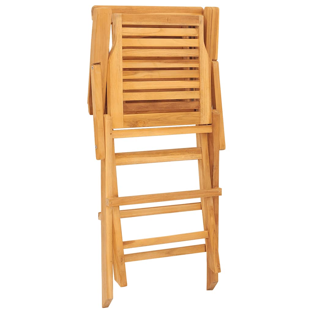 vidaXL Folding Chairs 4 pcs 56x63x90 cm Solid Wood Teak 2