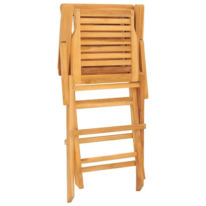 vidaXL Folding Chairs 4 pcs 56x63x90 cm Solid Wood Teak 2