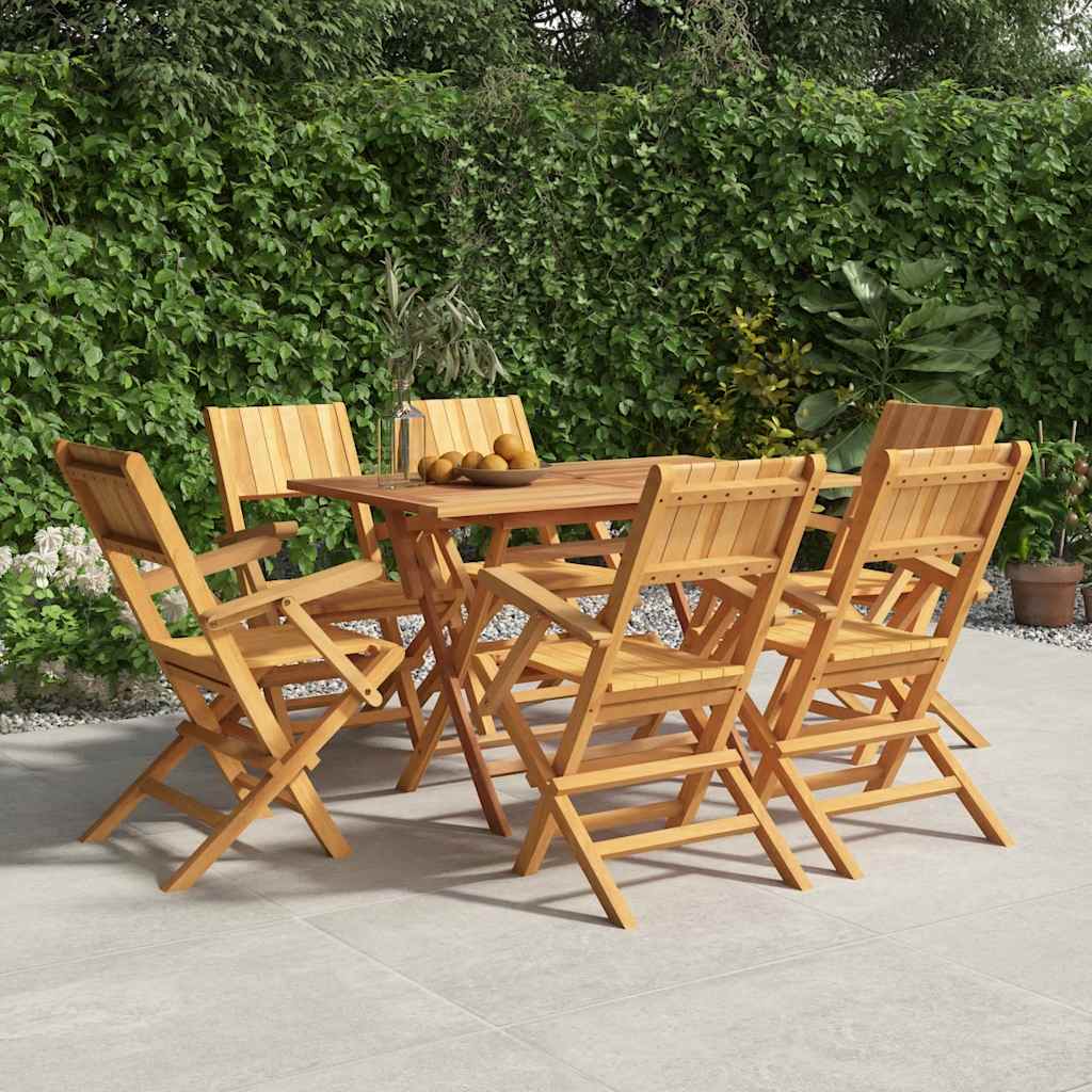 vidaXL Folding Chairs 6 pcs 55x61x90 cm Solid Wood Teak 1