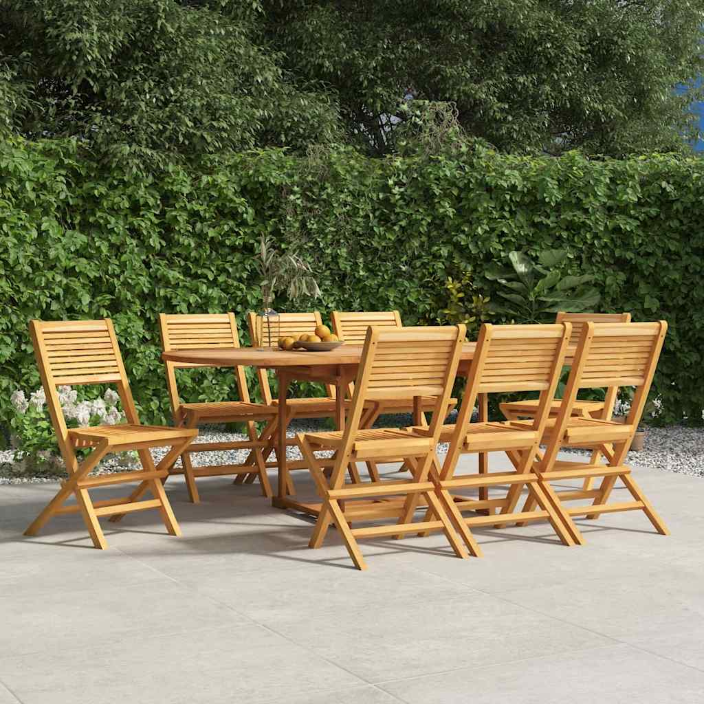 vidaXL Folding Chairs 47x62x90 cm Solid Wood Teak