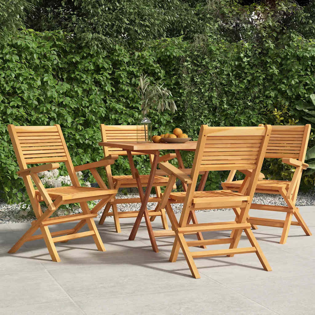 vidaXL Folding Chairs 47x62x90 cm Solid Wood Teak