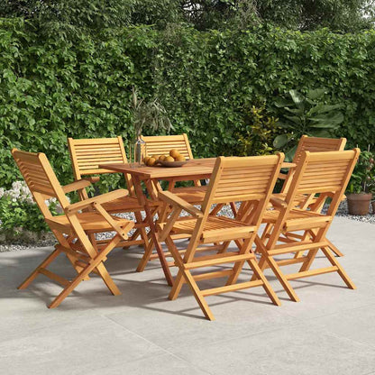 vidaXL Folding Chairs 6 pcs 55x62x90 cm Solid Wood Teak 1