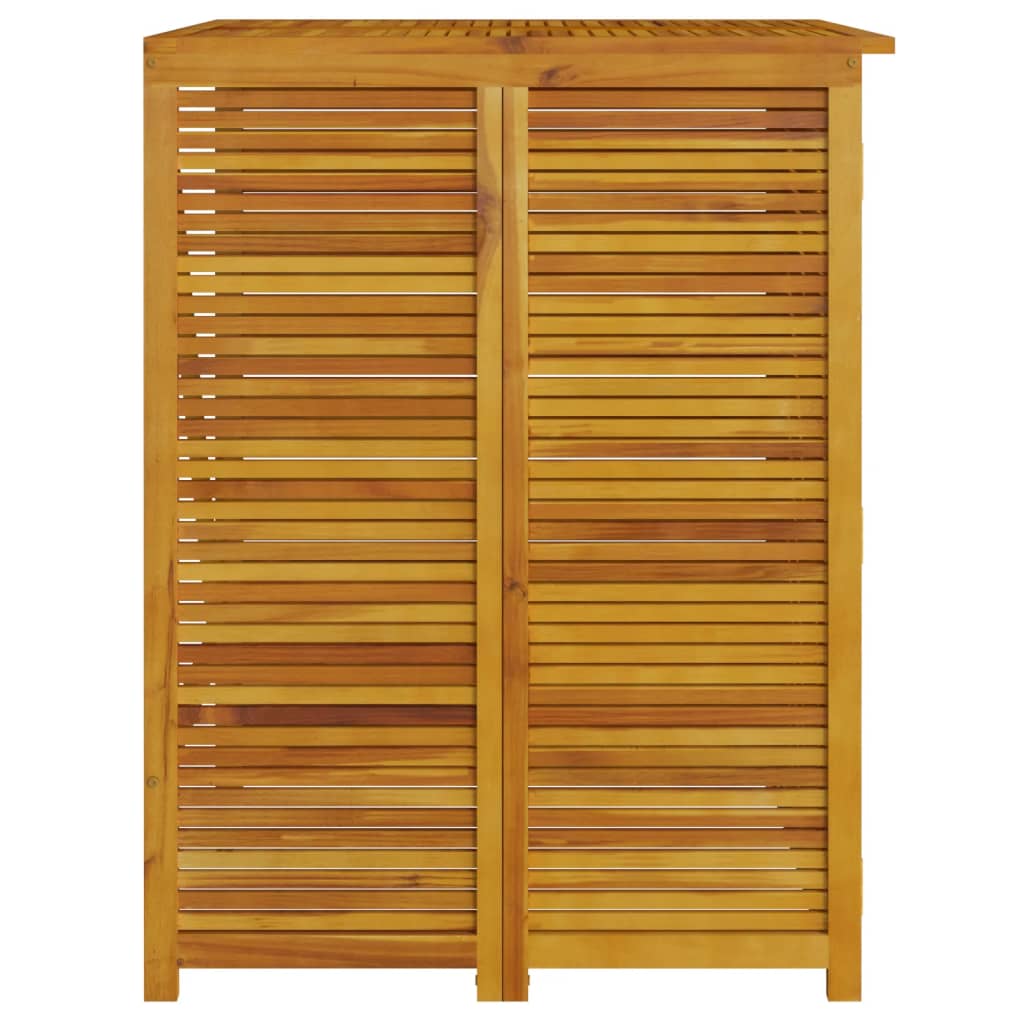 vidaXL Double Garbage Bin Shed 140x89x117 cm Solid Wood Acacia 6