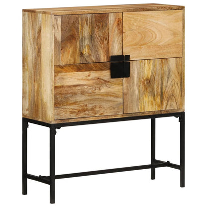 vidaXL Highboard 80x30x95 cm Solid Rough Wood Mango 1