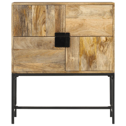vidaXL Highboard 80x30x95 cm Solid Rough Wood Mango 3