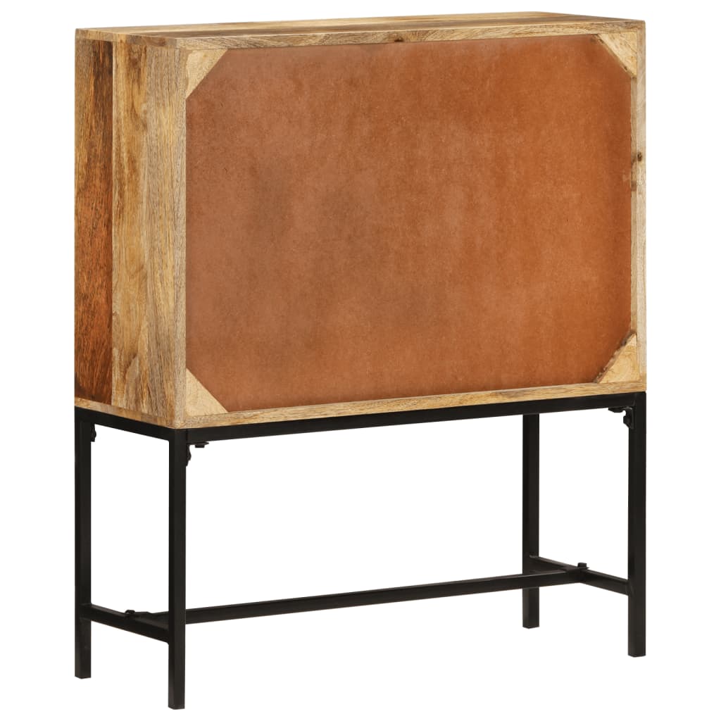 vidaXL Highboard 80x30x95 cm Solid Rough Wood Mango 4