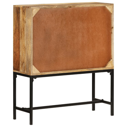 vidaXL Highboard 80x30x95 cm Solid Rough Wood Mango 4