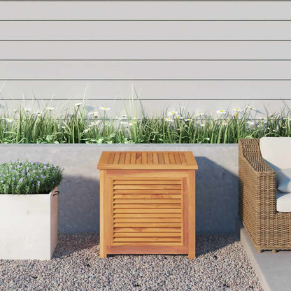 vidaXL Garden Storage Box with Bag Solid Wood Teak