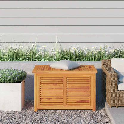 vidaXL Garden Storage Box with Bag Solid Wood Teak