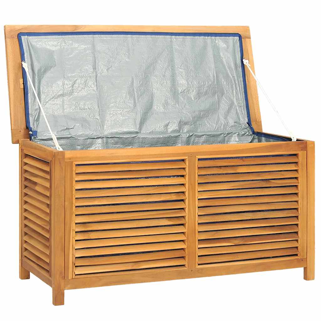 vidaXL Garden Storage Box with Bag 114x50x58 cm Solid Wood Teak 5