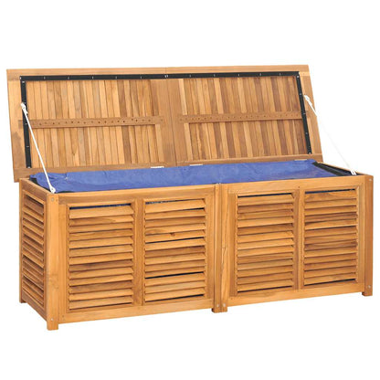 vidaXL Garden Storage Box with Bag 150x50x55 cm Solid Wood Teak 4