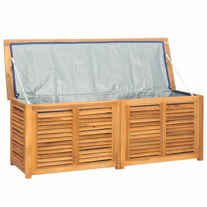 vidaXL Garden Storage Box with Bag 150x50x55 cm Solid Wood Teak 5