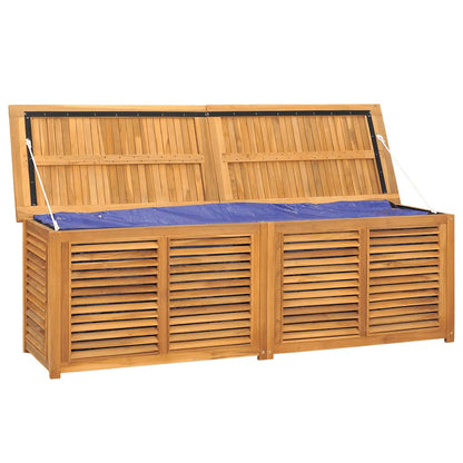vidaXL Garden Storage Box with Bag 175x50x55 cm Solid Wood Teak 4