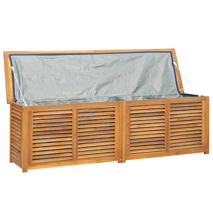 vidaXL Garden Storage Box with Bag 175x50x55 cm Solid Wood Teak 5