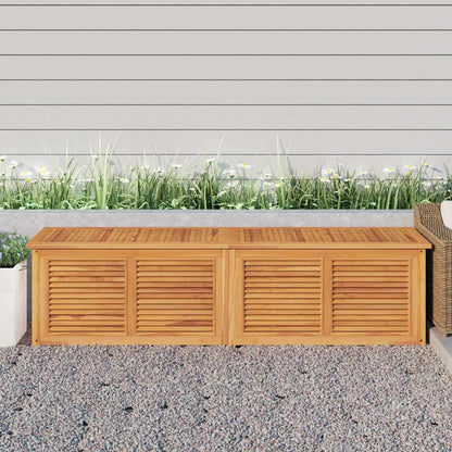vidaXL Garden Storage Box with Bag Solid Wood Teak