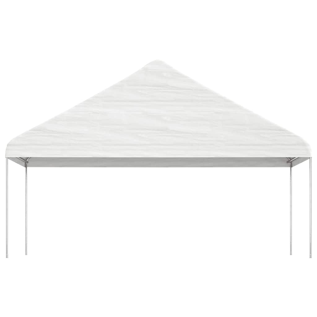 vidaXL Gazebo with Roof White 4,46x5,88x3,75 m Polyethylene 3