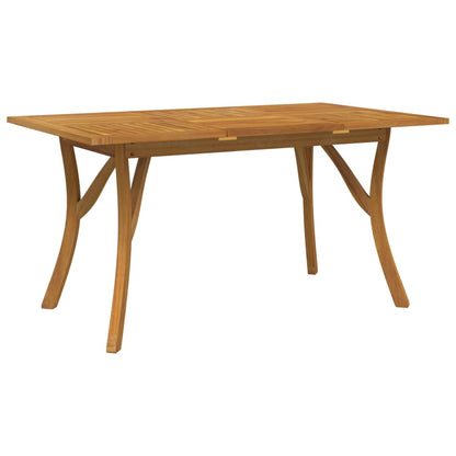 vidaXL Garden Table 150x90x75 cm Solid Wood Acacia 2