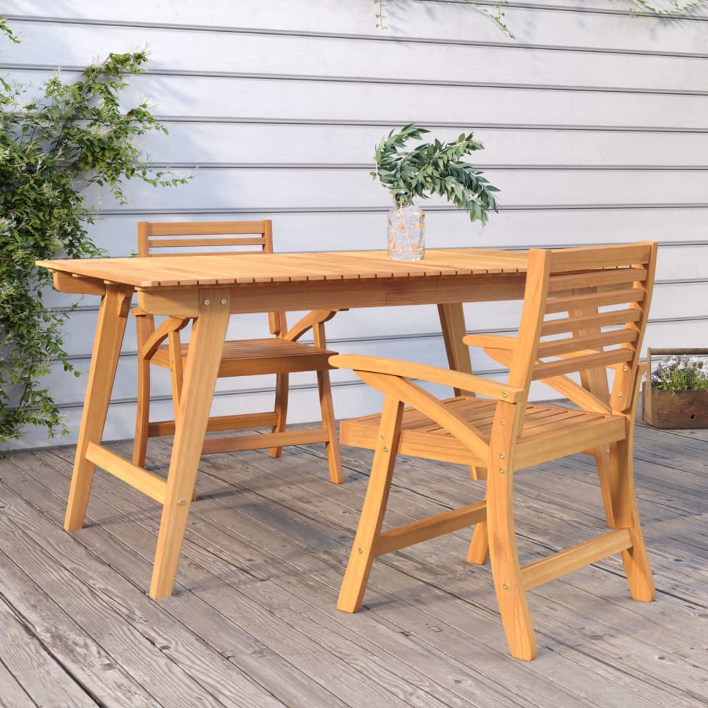 Garden Chairs 58x58x87 cm Solid Wood Acacia 2