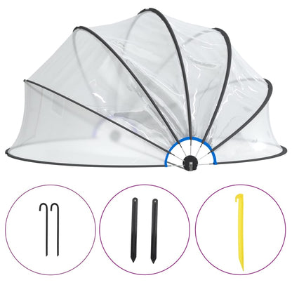 vidaXL Pool Dome Round 376x188 cm PVC 2