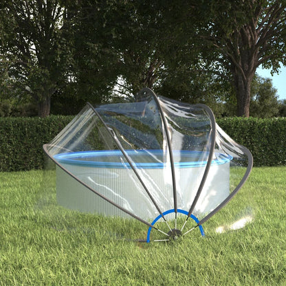 vidaXL Pool Dome Round 376x188 cm PVC 1