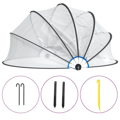 vidaXL Pool Dome Round 406x203 cm PVC 2