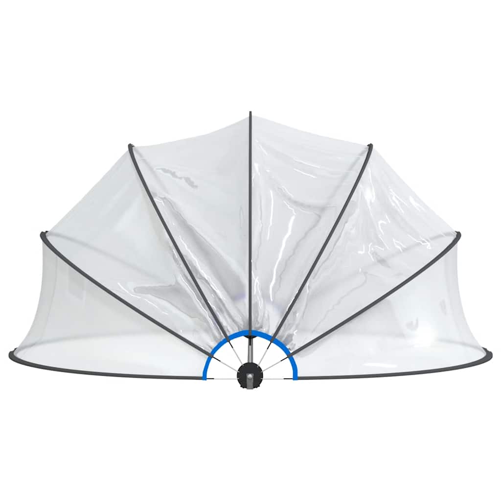 vidaXL Pool Dome Round 406x203 cm PVC 4