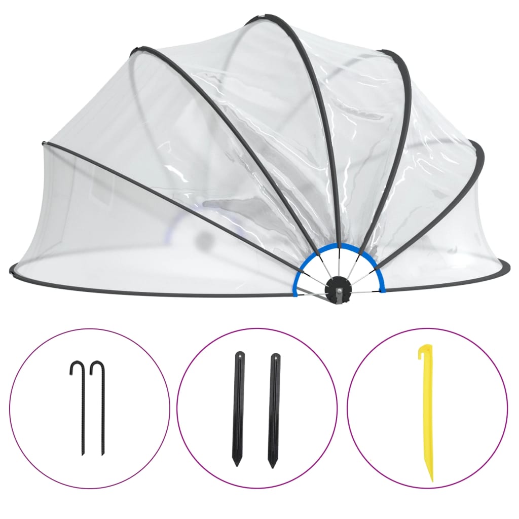 Pool Dome Round PVC 467 cm 234 cm