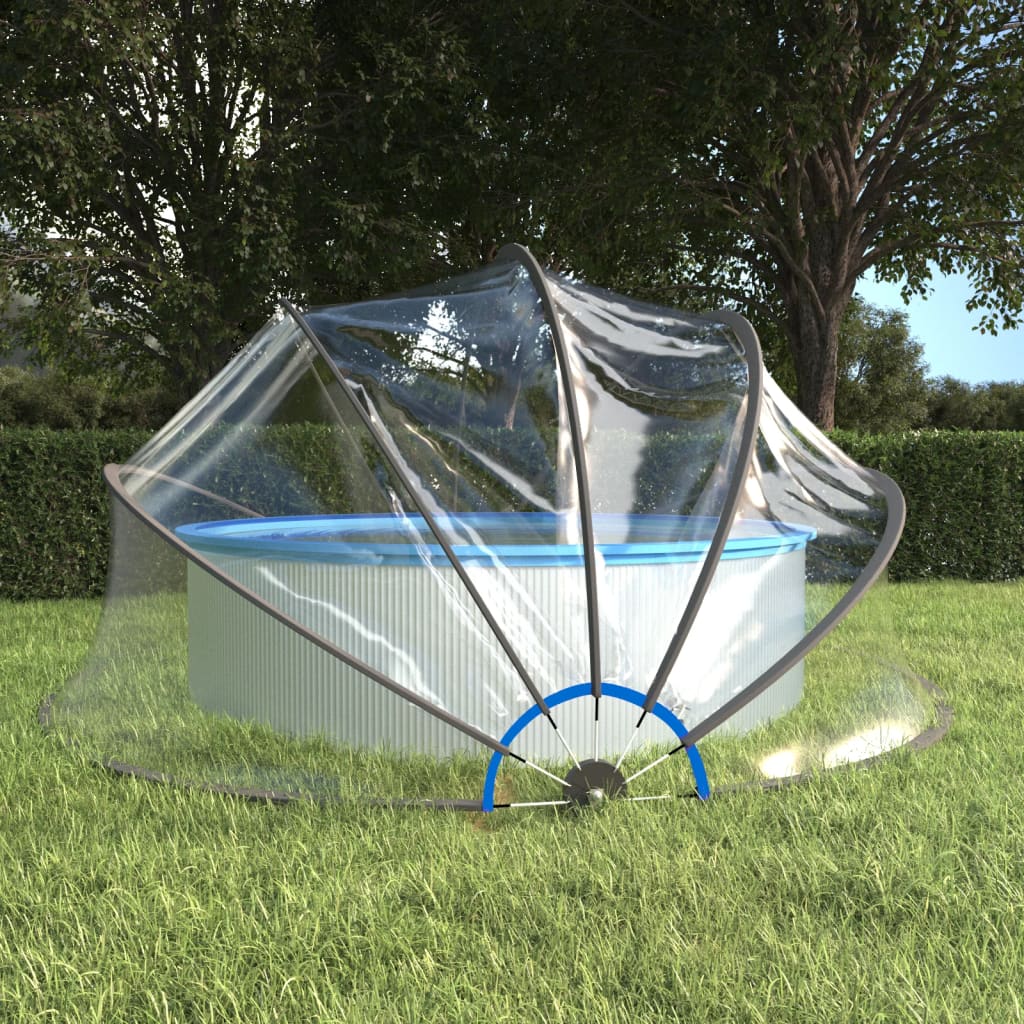 Pool Dome Round PVC 467 cm 234 cm
