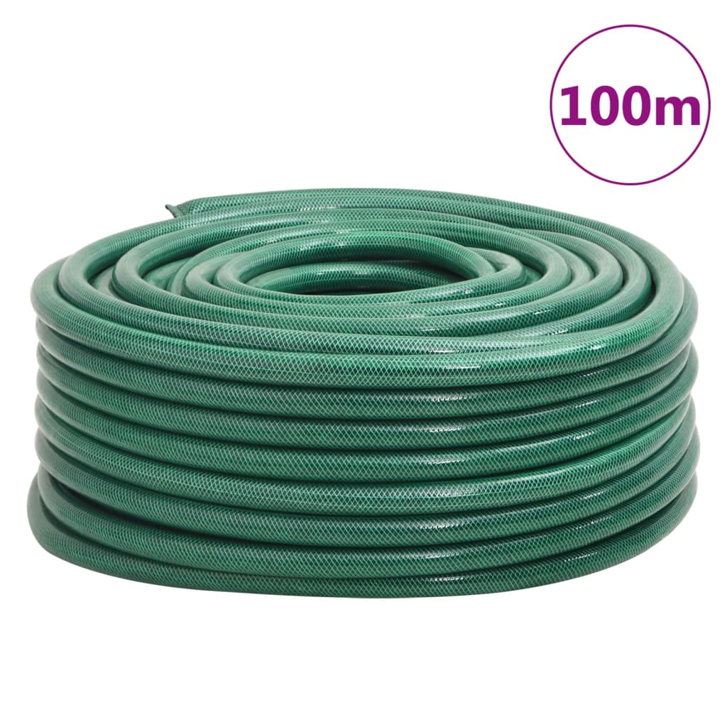 vidaXL Garden Hose Green 1" 100 m PVC 5
